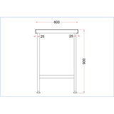 Vogue Stainless Steel Centre Table 900x600mm