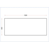 Vogue Stainless Steel Centre Table 1500x600mm