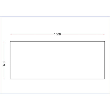 Vogue Stainless Steel Centre Table 1500x600mm