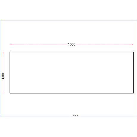 Vogue Stainless Steel Centre Table 1800x600mm