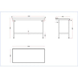 Vogue Stainless Steel Centre Table 1500x650mm