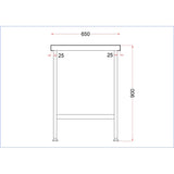 Vogue Stainless Steel Centre Table 1500x650mm