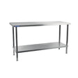 Vogue Stainless Steel Centre Table 1800x650mm
