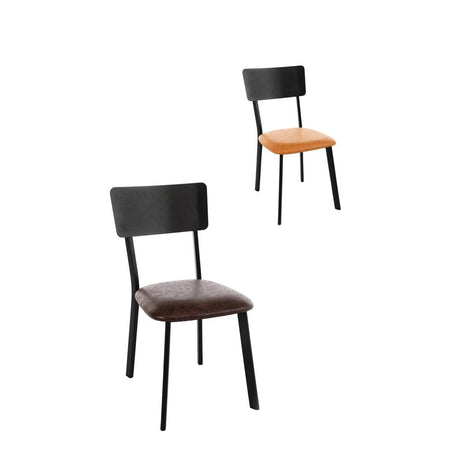 Bolero Metal & PU Side Chairs Vintage Camel (4 Pack)