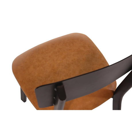 Bolero Metal & PU Side Chairs Vintage Camel (4 Pack)