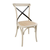 Bolero Bentwood Chairs with Metal Cross Backrest Earthwash (2 Pack)