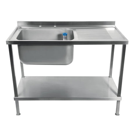 Vogue Fully Assembled Stainless Steel Sink Right Hand Drainer 1200mm