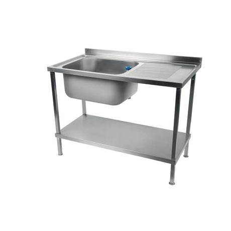 Vogue Fully Assembled Stainless Steel Sink Right Hand Drainer 1500mm