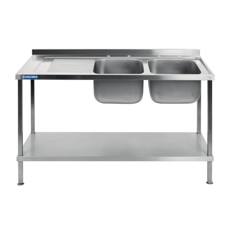 Vogue Fully Assembled Stainless Steel Sink Left Hand Drainer 1800mm