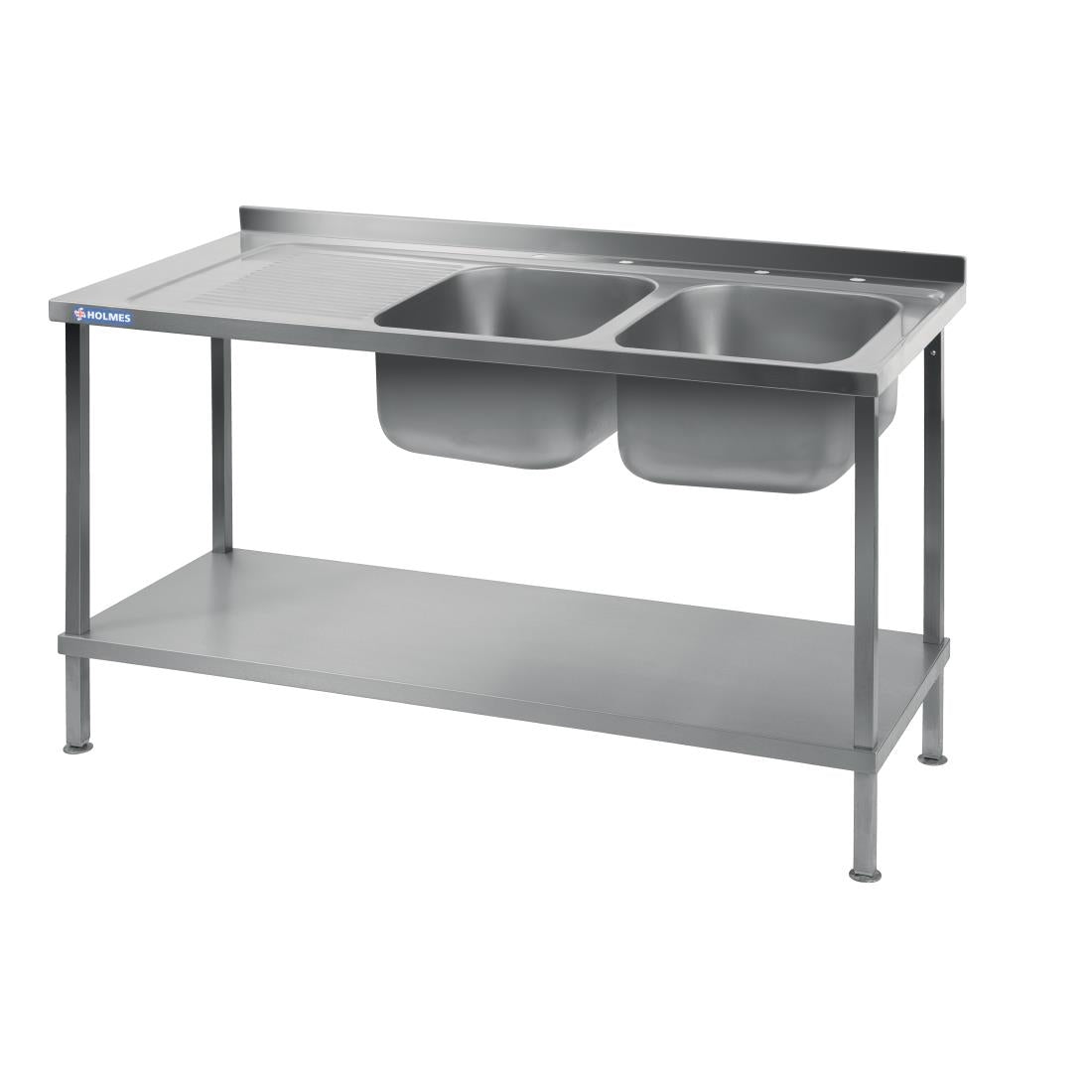 Vogue Fully Assembled Stainless Steel Sink Left Hand Drainer 1800mm