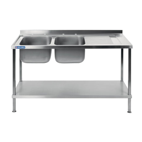 Vogue Fully Assembled Stainless Steel Sink Right Hand Drainer 1800mm