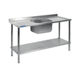 Vogue Stainless Steel Sink Double Drainer 1800mm