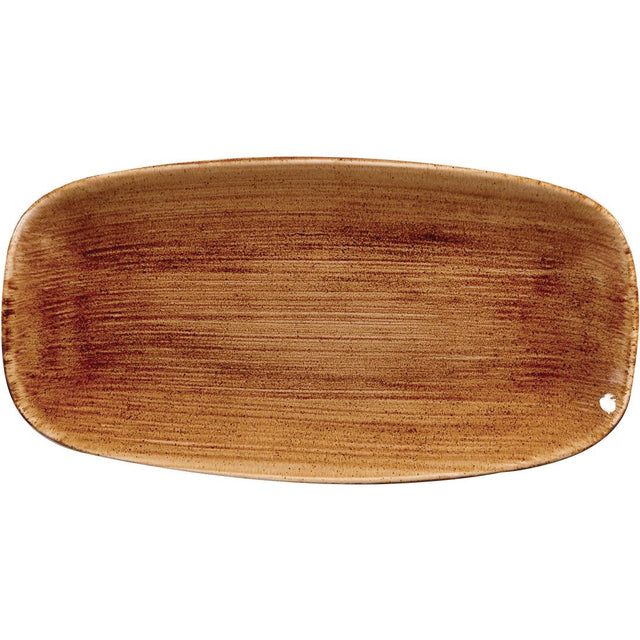 Churchill Stonecast Patina Rectangular Plates Vintage Copper 298mm (12 Pack)