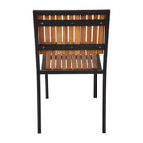 Bolero Steel & Acacia Side Chairs (4 Pack)