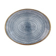 Churchill Studio Prints Homespun Oval Coupe Plates Slate Blue 317mm (12 Pack)
