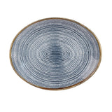 Churchill Studio Prints Homespun Oval Coupe Plates Slate Blue 317mm (12 Pack)
