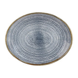 Churchill Studio Prints Homespun Oval Coupe Plates Slate Blue 270mm (12 Pack)
