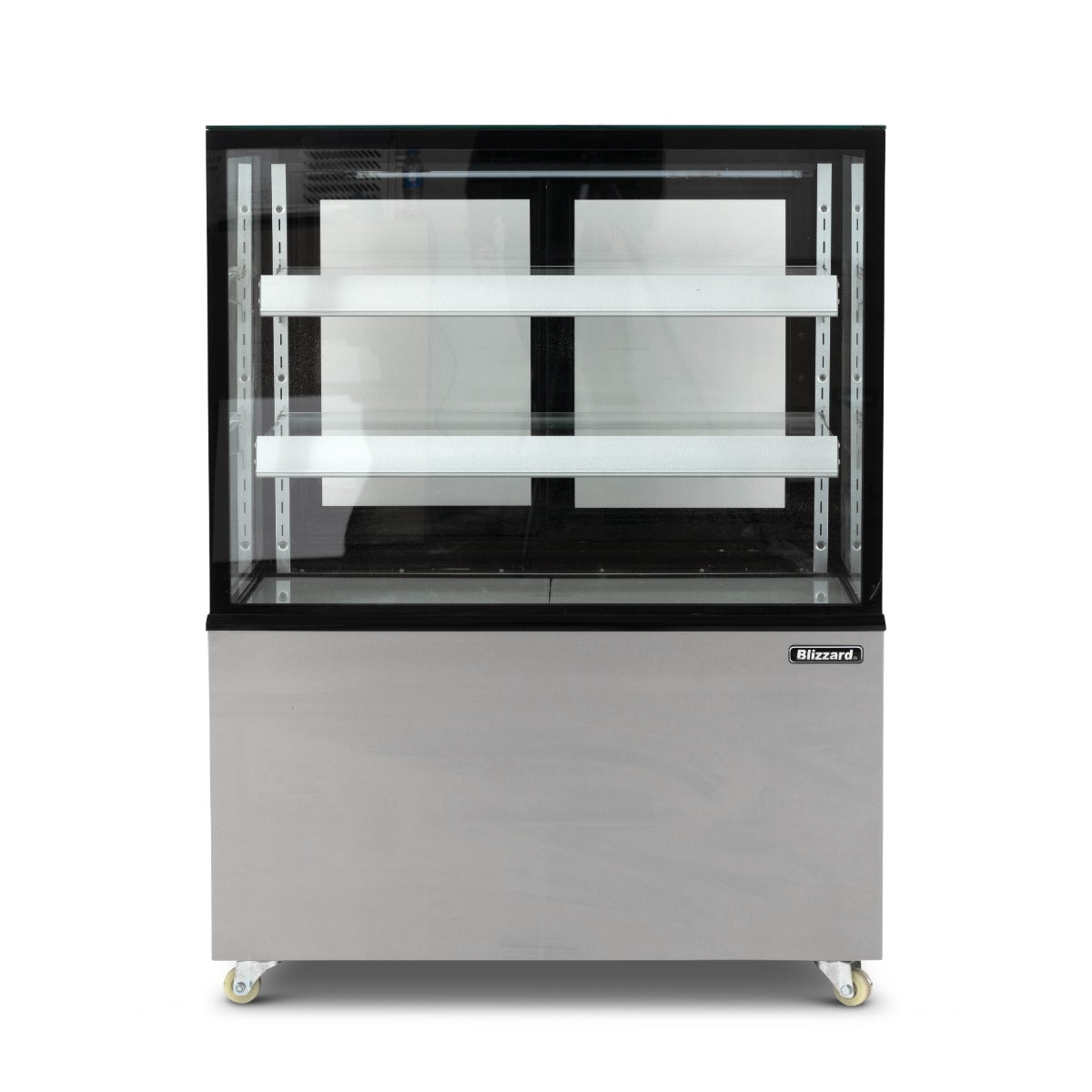 Flat Glass Triple Tier Refrigerated Serve Over Corner Counter