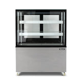 Flat Glass Triple Tier Refrigerated Serve Over Corner Counter