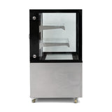 Flat Glass Triple Tier Refrigerated Serve Over Corner Counter