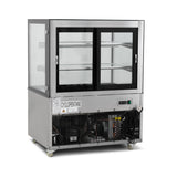 Flat Glass Triple Tier Refrigerated Serve Over Corner Counter