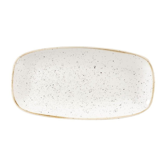Churchill Stonecast Rectangular Plates Barley White 153 x 298mm (12 Pack)