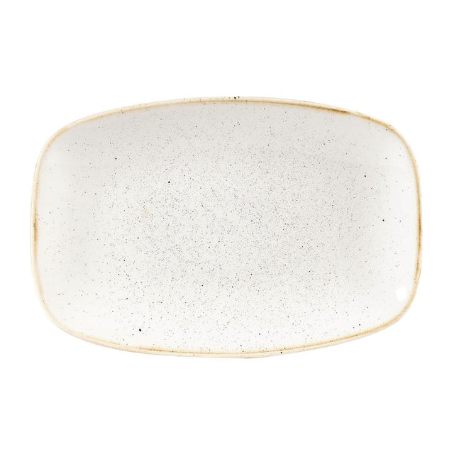 Churchill Stonecast Rectangular Plates Barley White 157 x 237mm (12 Pack)