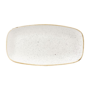 Churchill Stonecast Rectangular Plates Barley White 127 x 269mm (12 Pack)