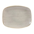 Churchill Stonecast Rectangular Plates Peppercorn Grey 202 x 261mm (12 Pack)