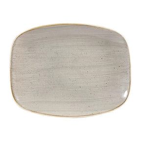 Churchill Stonecast Rectangular Plates Peppercorn Grey 202 x 261mm (12 Pack)
