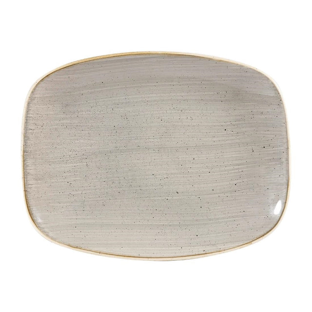 Churchill Stonecast Rectangular Plates Peppercorn Grey 202 x 261mm (12 Pack)