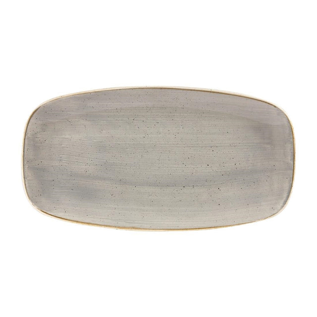 Churchill Stonecast Rectangular Plates Peppercorn Grey 153 x 298mm (12 Pack)