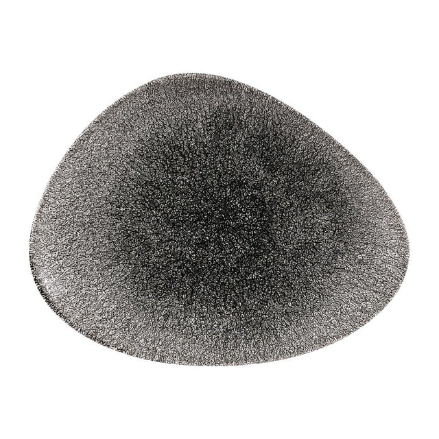 Churchill Studio Prints Raku Triangular Plates Quartz Black 260mm (12 Pack)