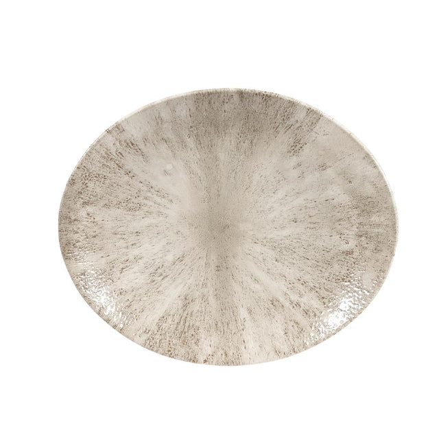 Churchill Studio Prints Stone Coupe Oval Plates Agate Grey 270mm (12 Pack)