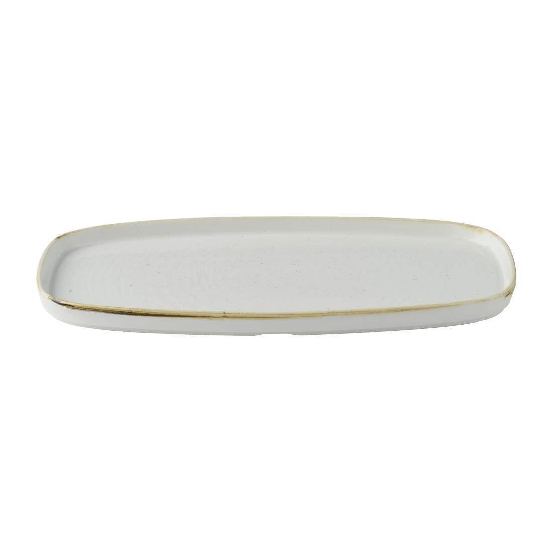 Churchill Stonecast Barley White Chefs' Walled Oblong Plates 350mm (6 Pack)
