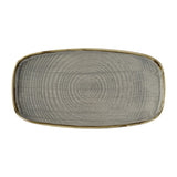 Churchill Stonecast Peppercorn Grey Chefs' Walled Oblong Plates 350mm (6 Pack)