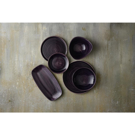 Churchill Stonecast Patina Deep Purple Triangle Plates 265mm (12 Pack)