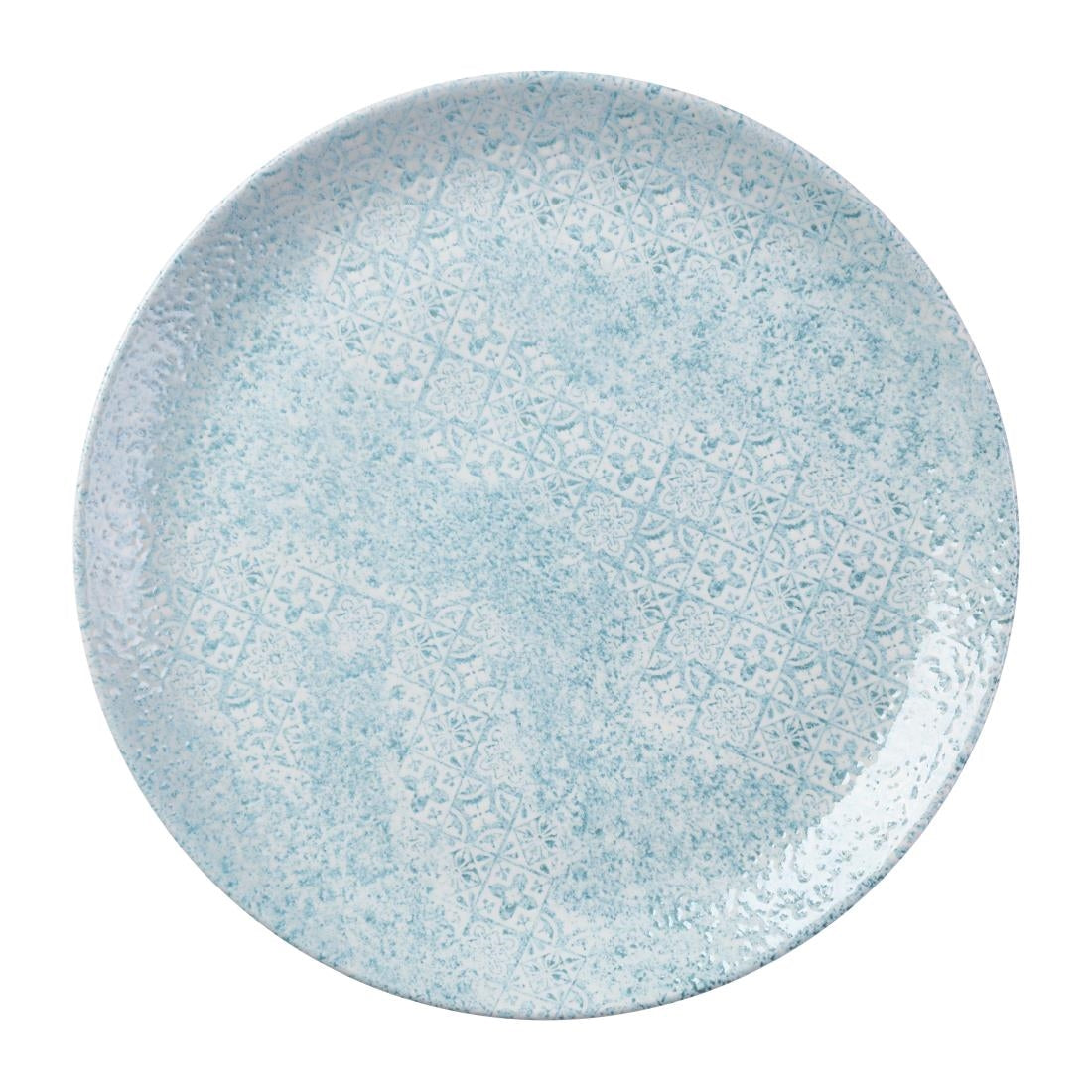 Churchill Vintage Prints Med Tiles Aquamarine Coupe Plates 288mm (12 Pack)