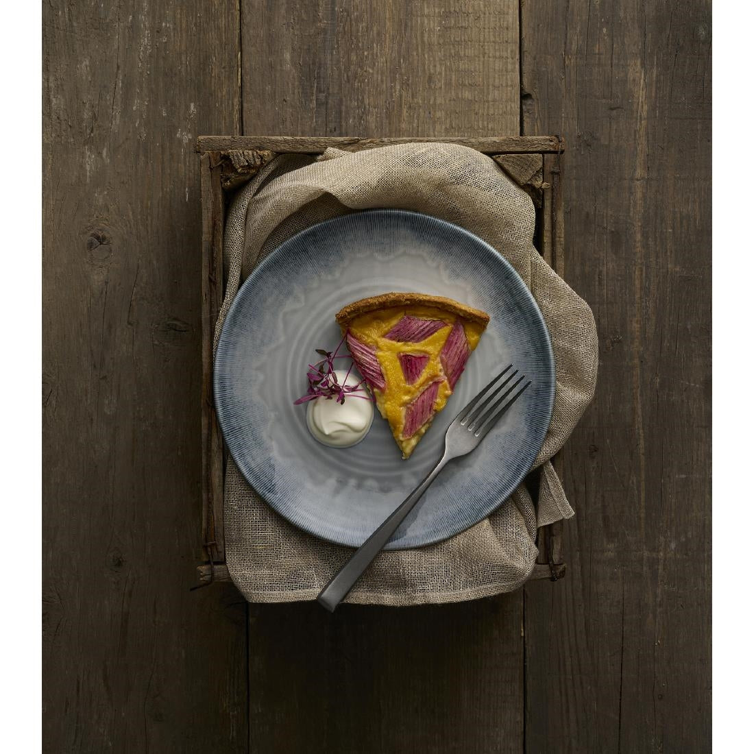 Dudson Harvest Flux Grey Organic Coupe Plates 295mm (12 Pack)