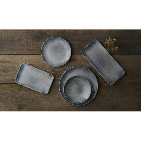 Dudson Harvest Flux Grey Organic Rectangular Platter 179mm (12 Pack)