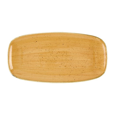 Churchill Stonecast Tangerine Chefs' Oblong Plates No. 3- 298 x 153mm (12 Pack)