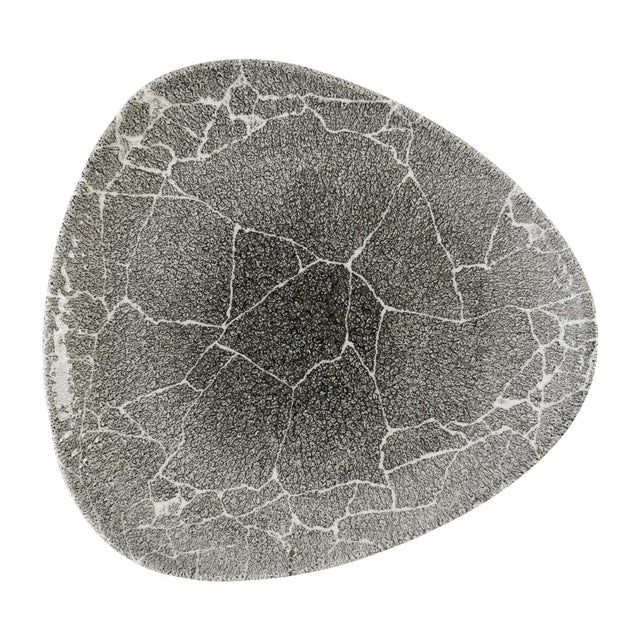 Churchill Studio Prints Kintsugi Quartz Black Triangle Plates 265mm (12 Pack)