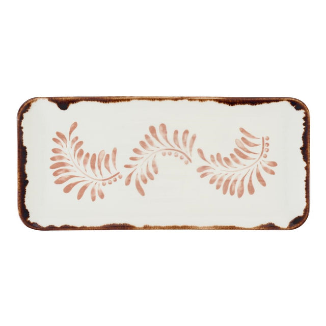 Dudson Harvest Mediterranean Terracotta Rectangular Plate 346 x 156mm (6 Pack)