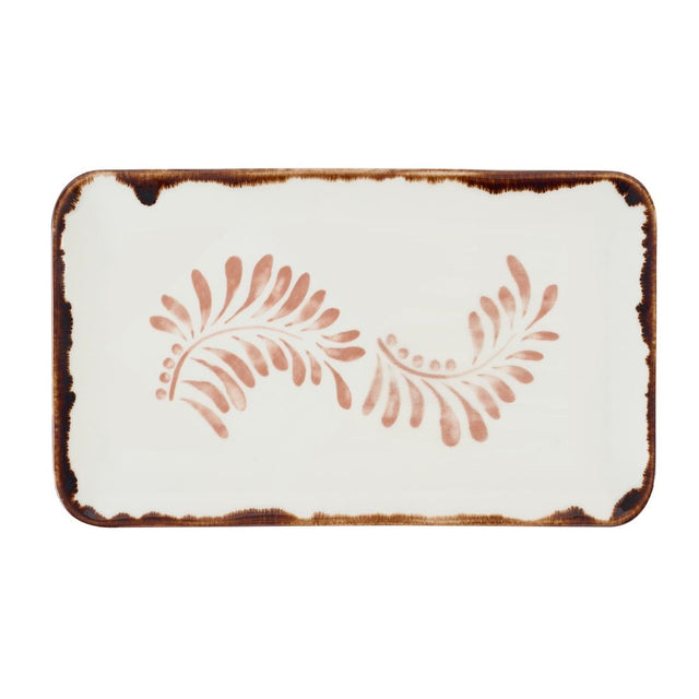 Dudson Harvest Mediterranean Terracotta Rectangular Plates 270x160mm (12 Pack)