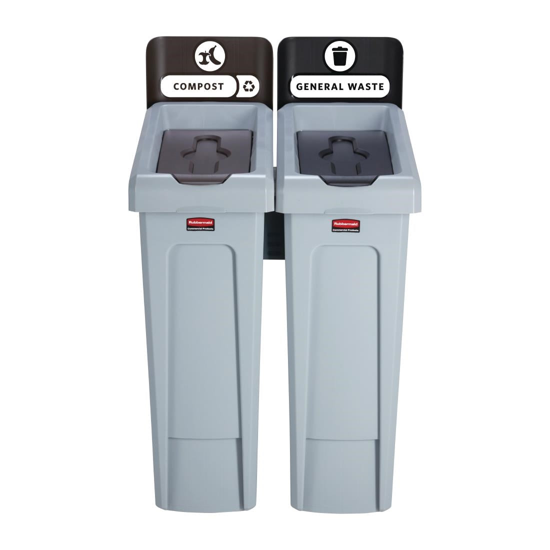 Rubbermaid Slim Jim Two Stream Recycling Station 2x 87Ltr