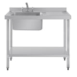 Vogue Single Sink Right Hand Drainer 1000mm