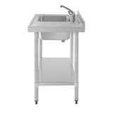 Vogue Single Sink Right Hand Drainer 1000mm