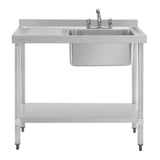 Vogue Single Sink Left Hand Drainer 1000mm