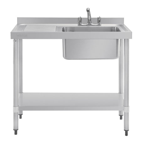 Vogue Single Sink Left Hand Drainer 1000mm