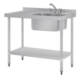 Vogue Single Sink Left Hand Drainer 1000mm